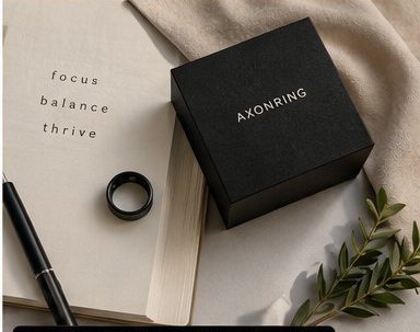 AxonRing lifestyle flat lay packaging