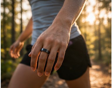 Outdoor running with AxonRing tracking pace